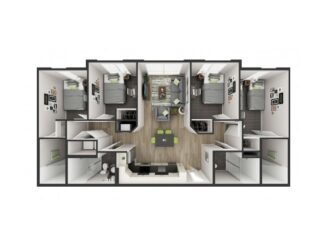 D3 Semi-Shared Floor plan layout